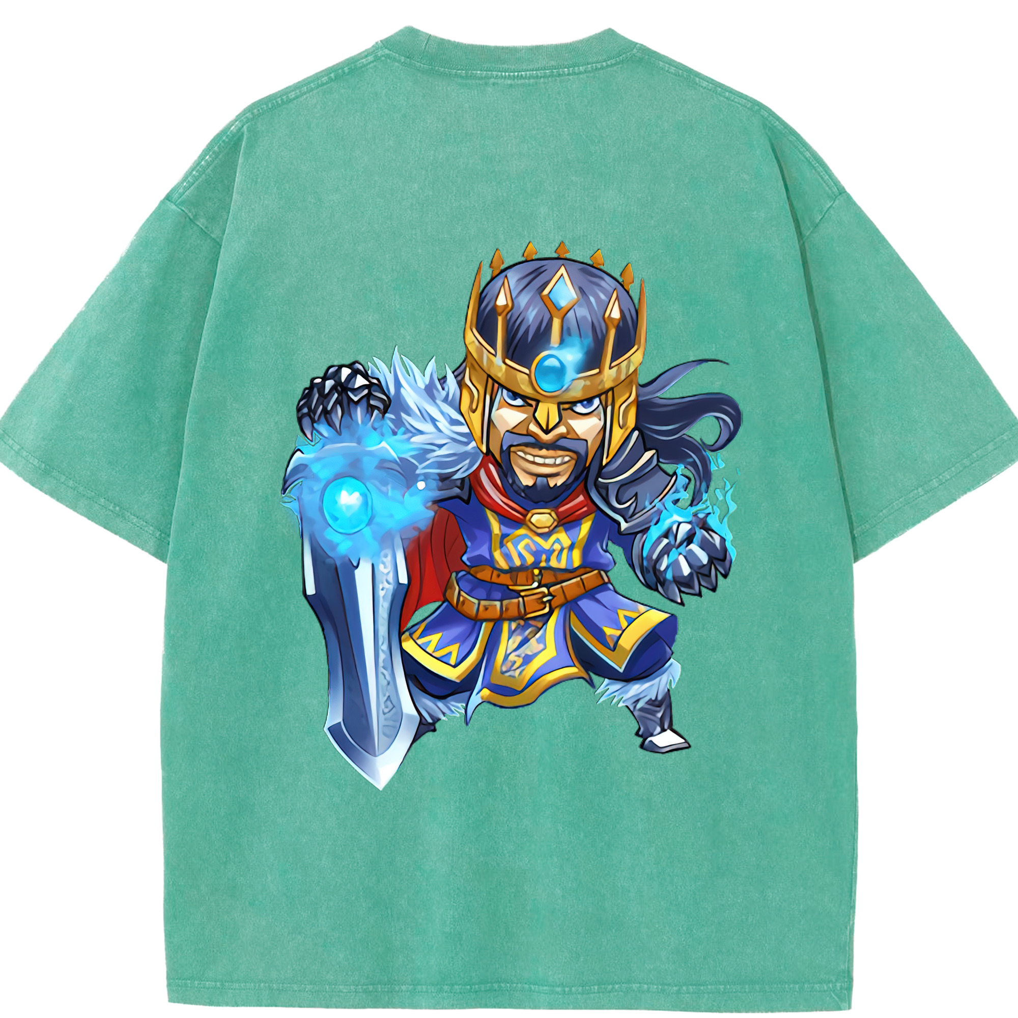 リーグ・オブ・レジェンド League of Legends LOL 綿100% ヴィンテージ風 半袖Tシャツ（背面プリント）